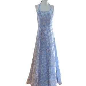 Alfred Angelo Y2K Floral Halter Formal Dress